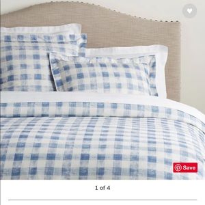 Pottery Barn Rhett Organic Percale Duvet Set